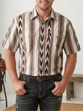 Vintage Frontier Series Aztec Western Southwestern Shirt XL Retro Vibe Western